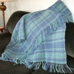 Blue Green Crocheted Blanket Blue Green Crocheted Blanket
