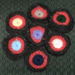 Crocheted Eyes Blanket Crocheted Eyes Blanket