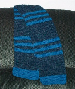 Crocheted Striped Scarf