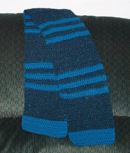 Crocheted Striped Scarf