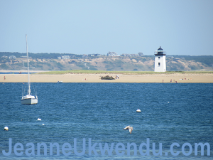 Wood End Lighthouse with the tide in