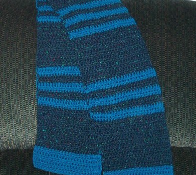 Crocheted Striped Scarf